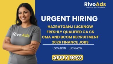 Hazratganj Lucknow Freshly Qualified CA CS CMA and BCom Recruitment 2026 Finance Jobs