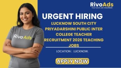 Lucknow South City Priyadarshini Public Inter College Teacher Recruitment 2026 Teaching Jobs