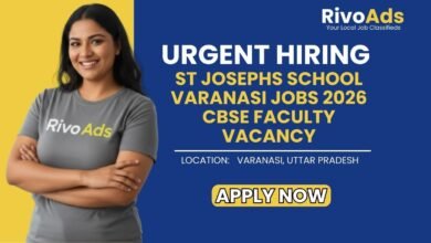St Josephs School Varanasi Jobs 2026 CBSE Faculty Vacancy