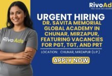 Jobs in Mirzapur Teacher PGT TGT PRT Dr Savita Memorial Global Academy Chunar