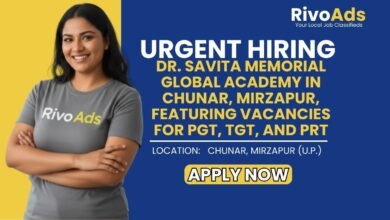 Jobs in Mirzapur Teacher PGT TGT PRT Dr Savita Memorial Global Academy Chunar