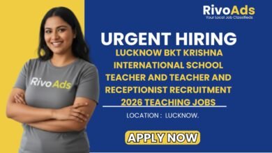 Lucknow BKT Krishna International School Teacher and Teacher and Receptionist Recruitment 2026 Teaching Jobs