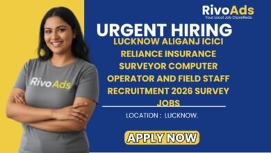 Lucknow Aliganj ICICI Reliance Insurance Surveyor Computer Operator and Field Staff Recruitment 2026 Survey Jobs