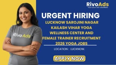 Lucknow Sarojini Nagar Kailash Vihar Yoga Wellness Center and Female Trainer Recruitment 2026 Yoga Jobs