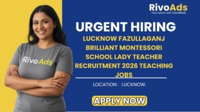 Lucknow Fazullaganj Brilliant Montessori School Lady Teacher Recruitment 2026 Teaching Jobs