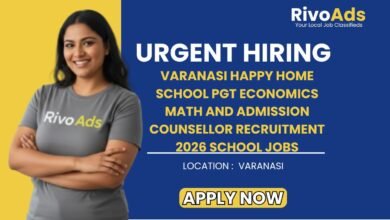 Varanasi Happy Home School PGT Economics Math and Admission Counsellor Recruitment 2026 School Jobs