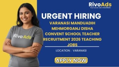 Varanasi Manduadih Mehmorganj Disha Convent School Teacher Recruitment 2026 Teaching Jobs