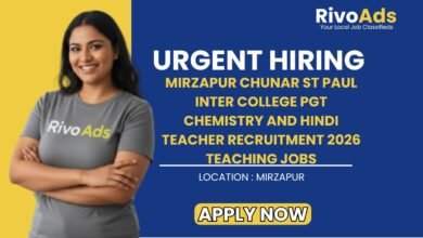 Mirzapur Chunar St Paul Inter College PGT Chemistry and Hindi Teacher Recruitment 2026 Teaching Jobs