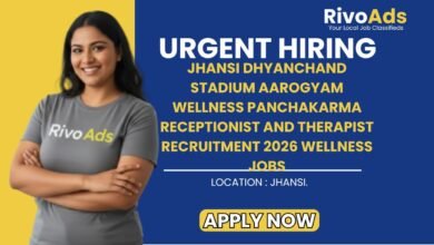 Jhansi Dhyanchand Stadium Aarogyam Wellness Panchakarma Receptionist and Therapist Recruitment 2026 Wellness Jobs