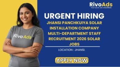 Jhansi Panchkuiya Solar Installation Company Multi-Department Staff Recruitment 2026 Solar Jobs