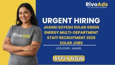 Jhansi Soyesh Solar Green Energy Multi-Department Staff Recruitment 2026 Solar Jobs