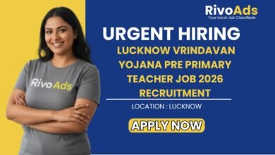 Lucknow Vrindavan Yojana Pre Primary Teacher Job 2026 Recruitment