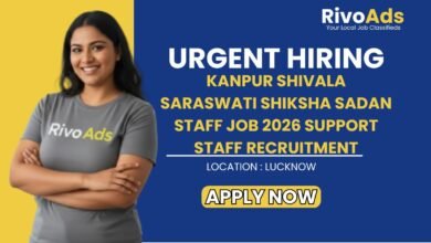 Kanpur Shivala Saraswati Shiksha Sadan Staff Job 2026 Support Staff Recruitment