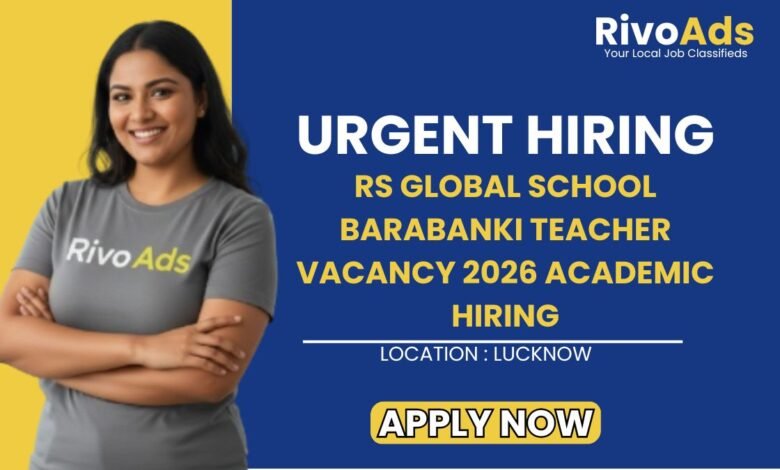 RS Global School Barabanki Teacher Vacancy 2026 Academic Hiring