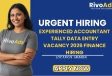Experienced Accountant Tally Data Entry Vacancy 2026 Finance Hiring