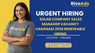 Solar Company Sales Manager Vacancy Varanasi 2026 Renewable Hiring