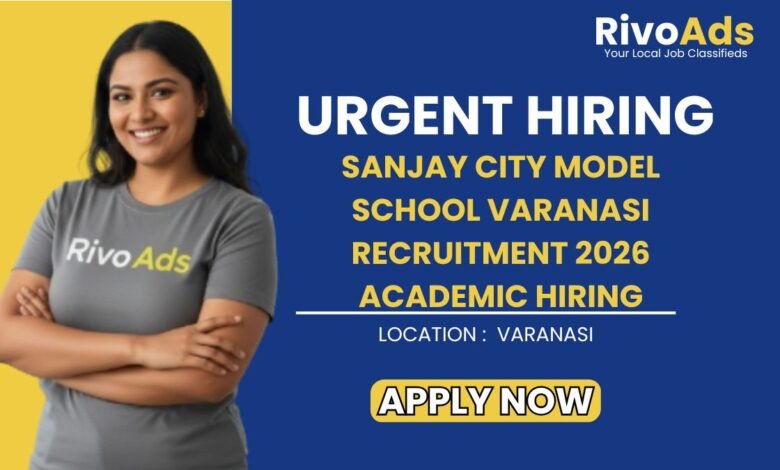 Sanjay City Model School Varanasi Recruitment 2026 Academic Hiring