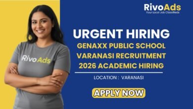 Genaxx Public School Varanasi Recruitment 2026 Academic Hiring
