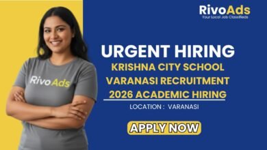 Krishna City School Varanasi Recruitment 2026 Academic Hiring