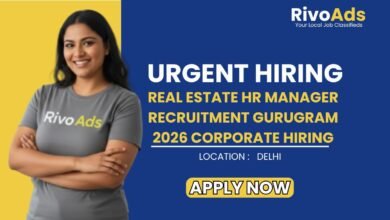 Real Estate HR Manager Recruitment Gurugram 2026 Corporate Hiring