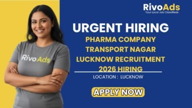 Pharma Company Transport Nagar Lucknow Recruitment 2026 Hiring