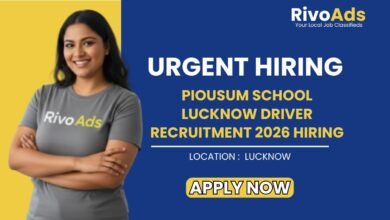 Piousum School Lucknow Driver Recruitment 2026 Hiring