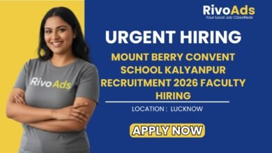 Mount Berry Convent School Kalyanpur Recruitment 2026 Faculty Hiring