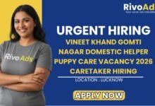 Vineet Khand Gomti Nagar Domestic Helper Puppy Care Vacancy 2026 Caretaker Hiring