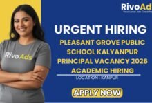 Pleasant Grove Public School Kalyanpur Principal Vacancy 2026 Academic Hiring