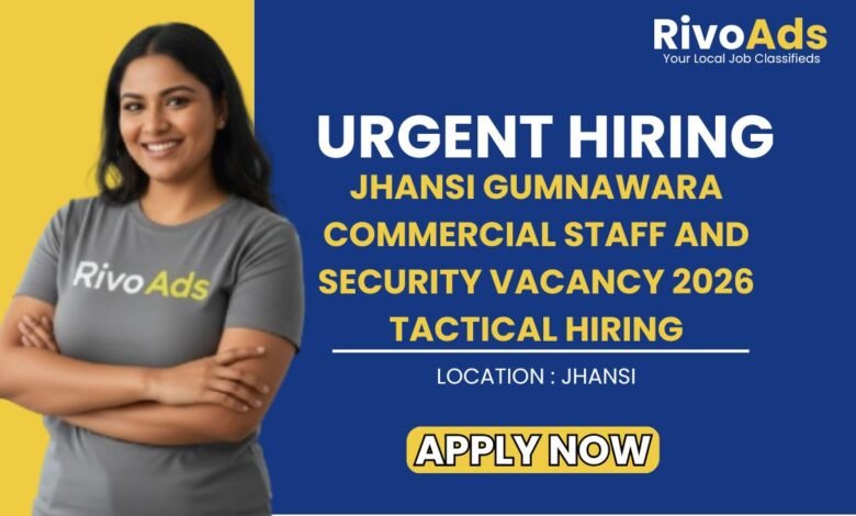 Jhansi Gumnawara Commercial Staff and Security Vacancy 2026 Tactical Hiring