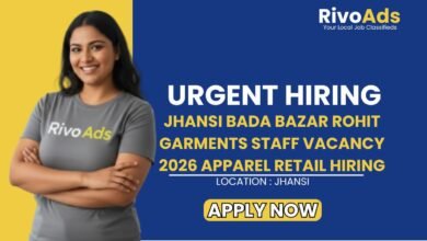 Jhansi Bada Bazar Rohit Garments Staff Vacancy 2026 Apparel Retail Hiring