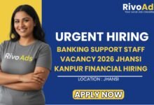 Banking Support Staff Vacancy 2026 Jhansi Kanpur Financial Hiring