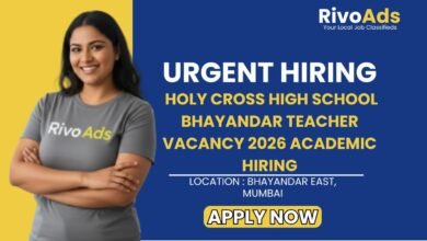 Holy Cross High School Bhayandar Teacher Vacancy 2026 Academic Hiring