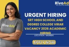SRT High School and Degree College Virar Vacancy 2026 Academic Hiring