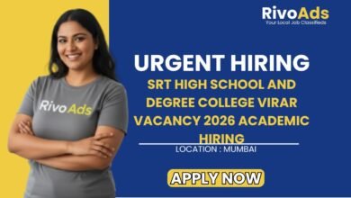 SRT High School and Degree College Virar Vacancy 2026 Academic Hiring