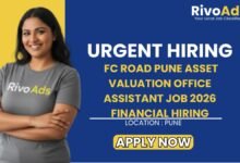 FC Road Pune Asset Valuation Office Assistant Job 2026 Financial Hiring