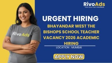 Bhayandar West The Bishops School Teacher Vacancy 2026 Academic Hiring