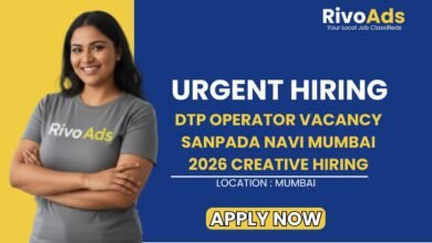 DTP Operator Vacancy Sanpada Navi Mumbai 2026 Creative Hiring