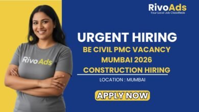 BE Civil PMC Vacancy Mumbai 2026 Construction Hiring