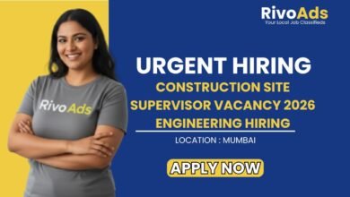 Construction Site Supervisor Vacancy 2026 Engineering Hiring