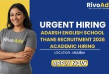 Adarsh English School Thane Recruitment 2026 Academic Hiring
