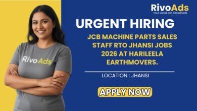 JCB Machine Parts Sales Staff RTO Jhansi Jobs 2026 at Harileela Earthmovers.