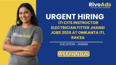 ITI CITS Instructor Electrician Fitter Jhansi Jobs 2026