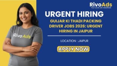 Guijar Ki Thadi Packing Driver Jobs 2026: Urgent Hiring in Jaipur