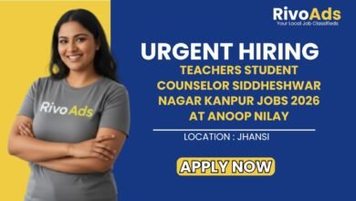 Teachers Student Counselor Siddheshwar Nagar Kanpur Jobs 2026 at Anoop Nilay.