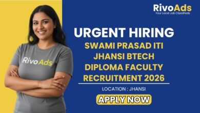 Swami Prasad ITI Jhansi BTech Diploma Faculty Recruitment 2026