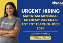 Mahatma Memorial Academy Varanasi TGT PGT Teacher Jobs 2026