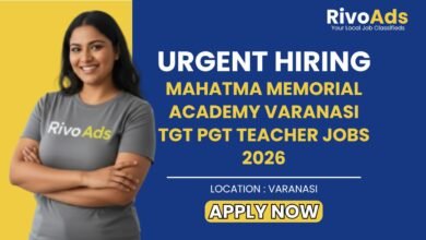 Mahatma Memorial Academy Varanasi TGT PGT Teacher Jobs 2026