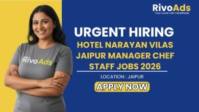 Hotel Narayan Vilas Jaipur Manager Chef Staff Jobs 2026
