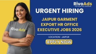 Jaipur Garment Export HR Office Executive Jobs 2026
